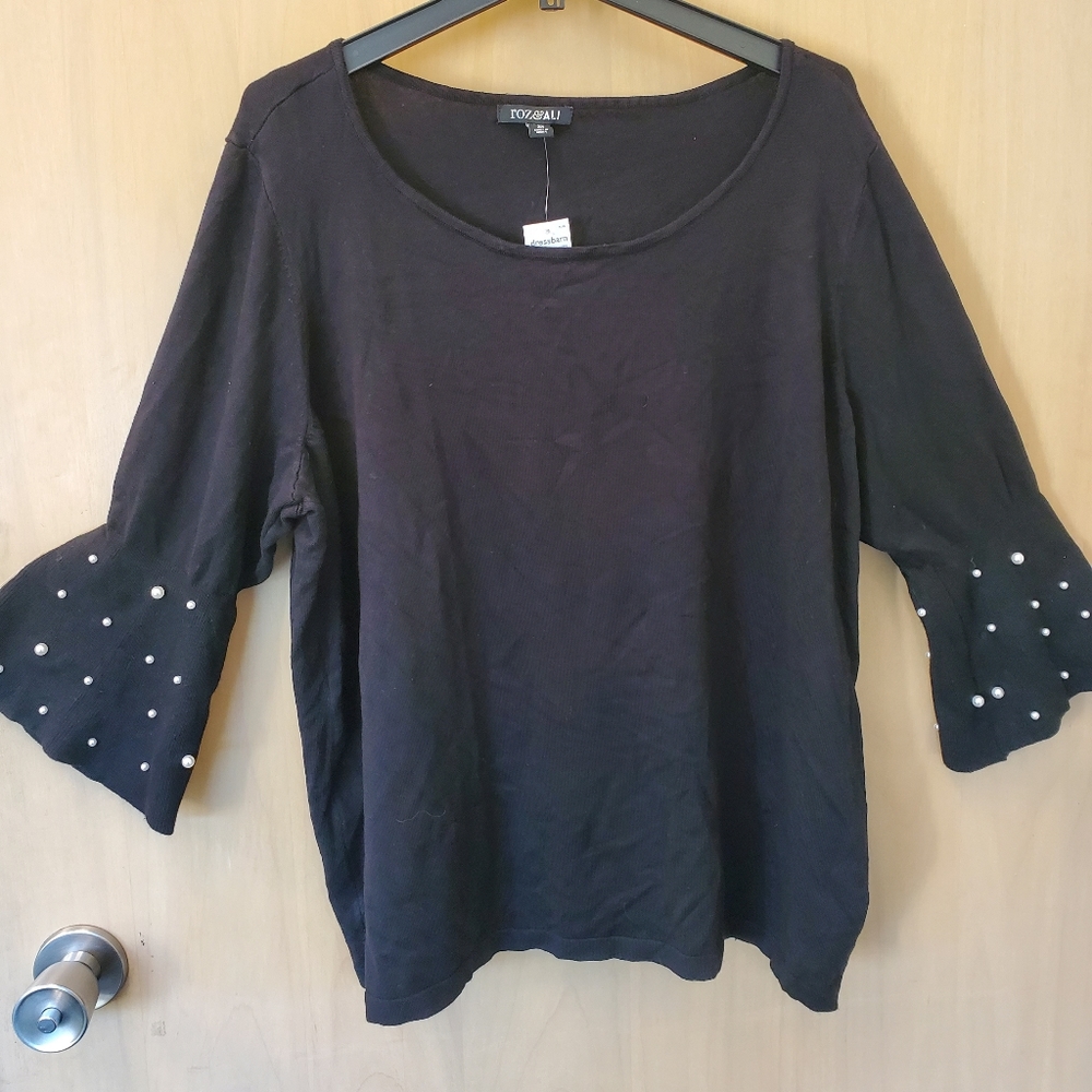Roz & Ali knit sweater, 3X, NWT